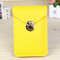 Women PU Leather Phone Bag Functional  Plait Mini Crossbody Bag  - Yellow