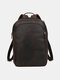 Men Vintage Multifunction Large Capacity Backpack 15.6 Inch Laptop Bags Student Bag - Coffee