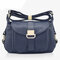 MYSTON Women New Stylish Casual Zipper Shoulder Bag Crossbody Bag - Dark Blue