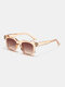 Men And Woman Casual Fashion Outdoor UV Protection Square Small Frame Sunglasses - Brown