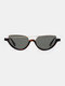 JASSY نظارة شمسية ريترو فاشن كاجوال بنصف إطار معدني UV للجنسين - #04