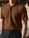 Mens Slim Short Sleeve Shirt - Brown