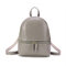 Women Pu Leather Mini Backpack Shoulder Bag - Light Grey
