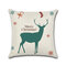 Cartoon Christmas Santa Elk Linen Cotton Cushion Cover Home Sofa Christmas Art Decor Pillowcases - #6