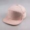 Men Women Macaron Color Suede Hip-hop Hat Flat Brimmed Visor Baseball Cap - Light Pink