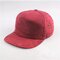 Men Women Macaron Color Suede Hip-hop Hat Flat Brimmed Visor Baseball Cap - Red