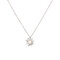 Fashion Silver Gold Sun Flower Pendant Necklaces Opal Chain Statement Necklaces for Women - Silver