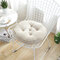45cm Diametre Thick  Round Seat Cushion PP Cotton Filling Sofa Chair Sit Pad Tatami Yoga Seat Mat - White