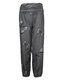 Butterfly Printing Loose Wide Leg Casual Large Size Pant - Dark Grey