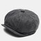 Unisex British Retro Beret Flat Caps Painter Hat Octagonal Cap Newsboy Hat - Dark Gray