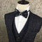 Vintage Bow Tie Black Leather Luxury Crystal Multiple Styles Bow Bolo Tie Formal Jewelry for Men - 02