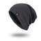 Women Men Knit Wool Hat Season Plus Warm Red Five-star Head Outdoor Hat  - Gray