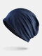Unisex Thin Outdoor Sport Running Breathable Brimless Beanie Hat - Blue