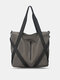 Men Casual Oxford Large Capacity Solid Color Crossbody Bag Fashion Handbag - Gray