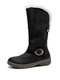 Women Buckle Strap Decor Solid Color Round Toe Warm Lining Mid-calf Snow Boots - Black