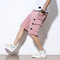 Seasons New Large Size Tooling Shorts Men Ins Loose Trend Five Pants Versatile - Pink