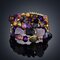 Bohemian Crushed Stone Bracelet Multi Layer Beaded Bracelet Mix Color Crystal Women Bracelet - Purple