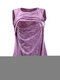 Multi-function Nursing Tank Tops Maternity Women Tshirt - Purple