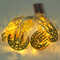 Decorazioni islamiche islamiche Ramadan di Eid LED Lanterna con ornamenti d'oro - Luce bianca calda
