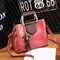 Women Oil Wax Leather Crossbody Bag Hardware Handle Handbag  - Pink