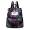 Backpack Female New Oxford Cloth Wild Fashion Bag Dual-use Backpack Canvas Ins Wind - Colorful flower
