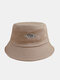 Unisex Cotton Snake Pattern Print Simple Versatile Sunscreen Bucket Hat - Khaki