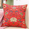Funda de cojín de lino de algodón estilo flor colorida Soft Throw Pillow Caso Decoración de sofá para el hogar - #3