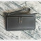 Women Faux Leather Solid Multi-function Long Wallet 12 Card Slots Phone Clutch Bags - Dark Gray