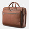 Men Multifunction Multi-pocket 15.6 Inch Laptop Bag Briefcase Business Trip Handbag Crossbody Bag - Brown