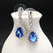 JASSY® Zircon Crystal Dangle Earrings 12 Months Birthstone Birthday Stone Earrings for Women - March
