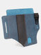 EDC Vintage Tactical Bag Multifunction Stitch Detail Genuine Leather Waist Bag - Blue