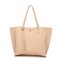 Women PU Leather Solid Casual Tassel Handbag Simple Shopping Shoulder Bag - Khaki