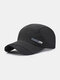 Unisex Quick-dry Solid Color Travel Sunshade Breathable Baseball Hat - Black