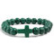 Turquoise Cross Beads Bracelets Elastic Rope Yoga Buddha Beads Natural Stone Unisex Bracelets - #08
