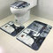  3 قطع الحمام المضادة للانزلاق غطاء مقعد المرحاض البساط المرجان المخملية الحصير غرفة المعيشة ديكور المنزل - #2