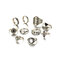 10 Pcs Bohemian Statement Ring Set Vintage Rhinestones Gem Casual Knuckle Rings Gift for Women - Silver
