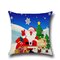 ريترو كارتون عيد الميلاد سانتا مطبوعة رمي أكياس وسادة المنزل أريكة غطاء وسادة زينة عيد الميلاد - #1