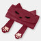 Women Crossbody Bag Cat Pattern Handbag Wallet - Red