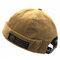 Men & Women Couples Adjustable Solid Corduroy Brimless Hats Retro Crimping Bucket Cap - Khaki