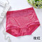 Modal Panties Solid Color Large Size High Waist Triangle Panties - Rose
