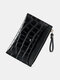 Women Faux Leather Fashion Multi-Compartments Multifunction Slim Short Wallet Coin Purse - Black
