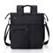 Men Multi-function Nylon Water Resistant Backpack Business Solid Crossbody Bags Outdoor  Handbags - Black
