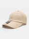 Unisex Silk Solid Color Metal Buckle Decoration Fashion Sunshade Baseball Cap - Beige