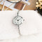 Relógios de pulso femininos com mostrador pequeno da moda em aço inoxidável pulseiras com números romanos Relógios femininos  - Branco