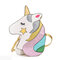 Bolso bandolera lindo para mujer Bolsa Hombro con costura de unicornio dulce Bolsa - Dorado