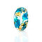 Multicolor Dried Flower Resin Ring Handmade DIY Transparent Gold Leaf Epoxy Unisex Ring - #05