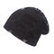 Women Solid Flower Patter Ethnic Cotton Breathable Elastic Vintage Comfortable Beanie Hat  - Black