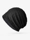Women Polyester Thin Breathable Sunshade Spring Autumn Outdoor Turban Hat Beanie Hat - Black