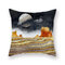 Fodera per cuscino in lino moderno con paesaggio tramonto astratto Home divano federe per la casa - #11