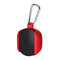 Sac de rangement pour écouteurs en silicone de protection portable pour AirDots avec crochet - rouge